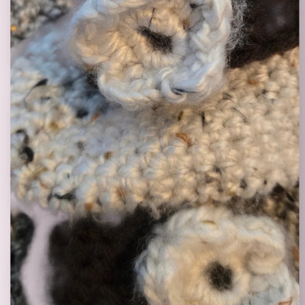 Handcrafted Kids Moccasins - Brown and Cream With Flower Accent